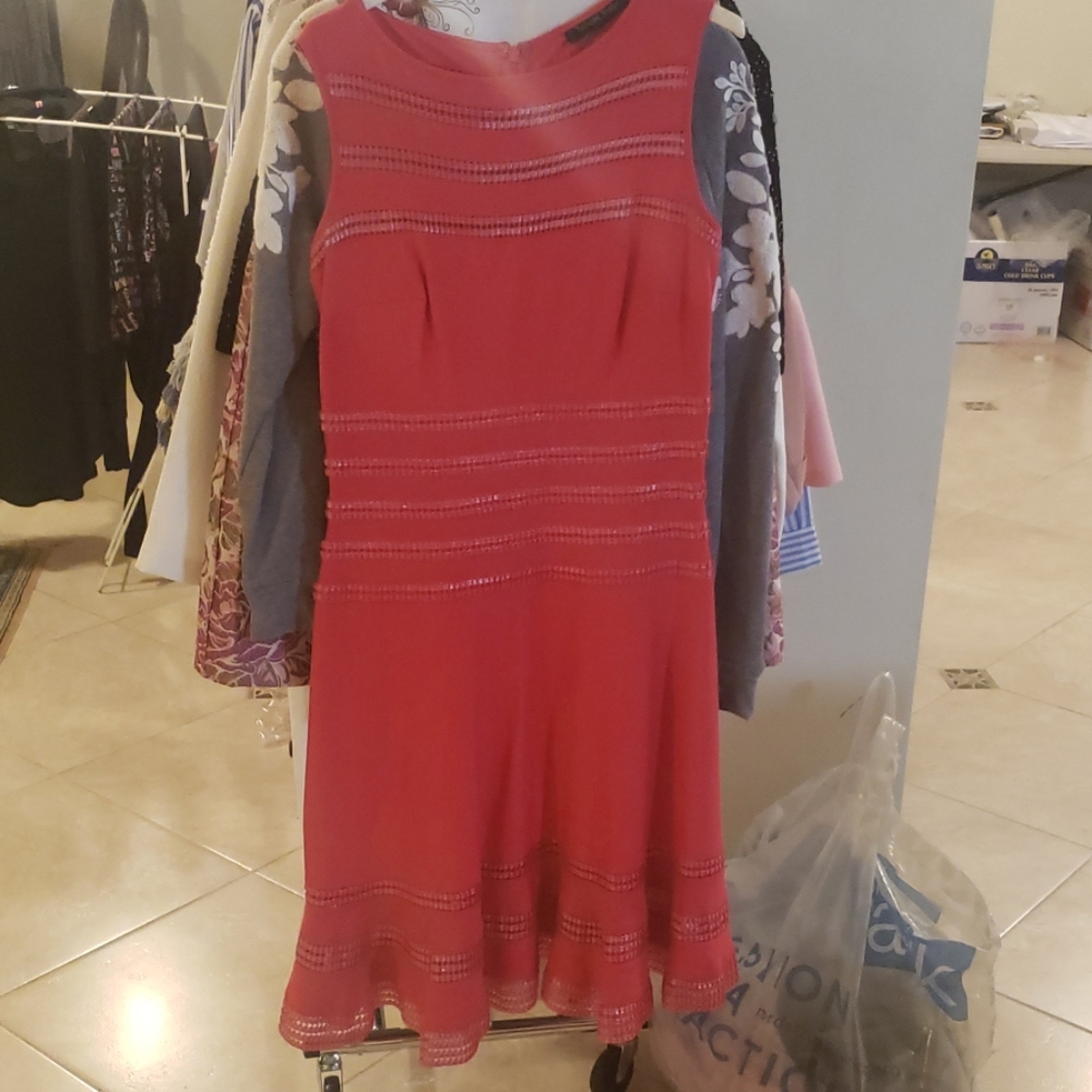 Hot pink sleeveless dress